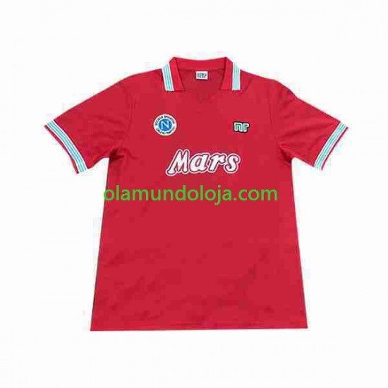 Camisola Napoli 1988 1989 Retro Homem Equipamento Terceiro Manga Curta